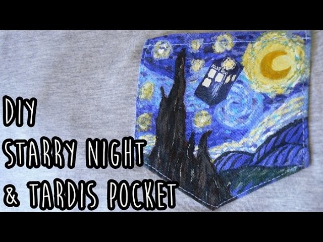 DIY Starry Night & TARDIS Pocket Shirt | LDP
