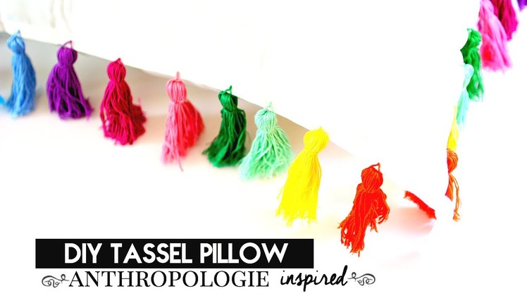 DIY Tassel Pillow {Anthropologie Inspired} | crystalcreateschic