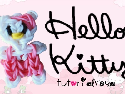 EASY VERSION Hello Kitty Rainbow Loom Charm.Figurine Tutorial