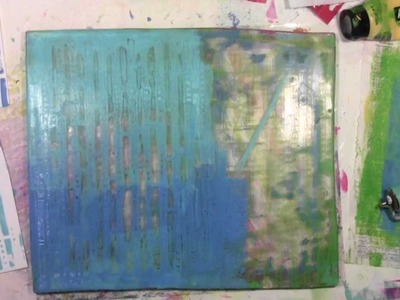Gelli Plate with Envelopes and Stencils with Carolyn Dube