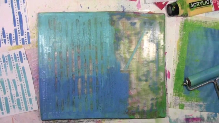 Gelli Plate with Envelopes and Stencils with Carolyn Dube