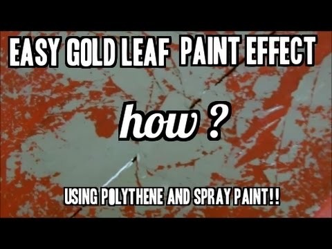 How to cheat a distressed Gold leaf  shabby chic paint effect