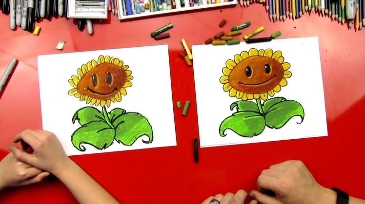 How To Draw A Sunflower (Plants vs. Zombies)