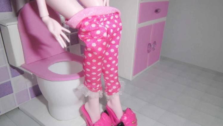 How to make a bathroom (toilet) for doll Monster High, Barbie, etc