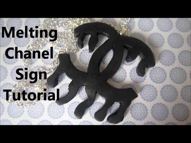 How to make a melting Chanel sign using polymer clay