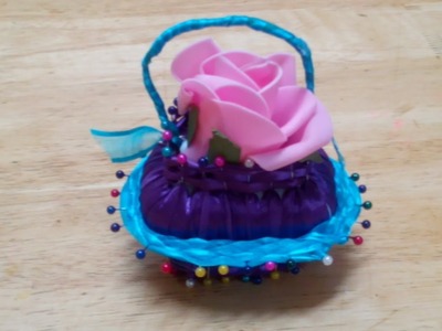 How to Make a Soap Flower Basket - DIY - Tutorial .