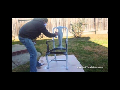 How to Spray Paint and ReUpholster an Arm Chair - PARKVIEW PAINTERS