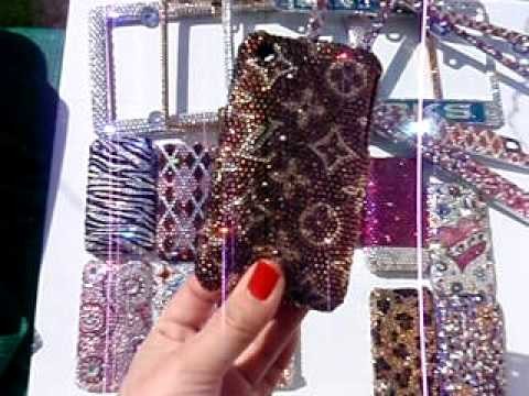 LOUIS VUITTON × SWAROVSKI CRYSTALS ON AN IPHONE CASE! by CRYSTAL-RIDERS.COM