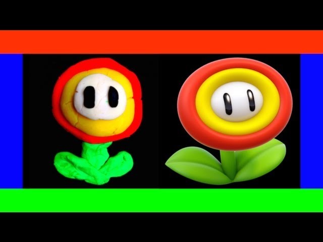 PLAY DOH VIDEOS - HOW TO MAKE A MARIO FIRE FLOWER