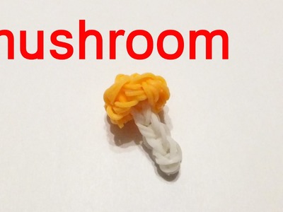 Rainbow loom 3D mushroom charm | loom bands how to