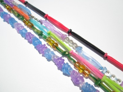 Rainbow Loom  Sunglass Strap or Bracelet. Hook Only. Loomless. DIY Summer Craft Tutorial