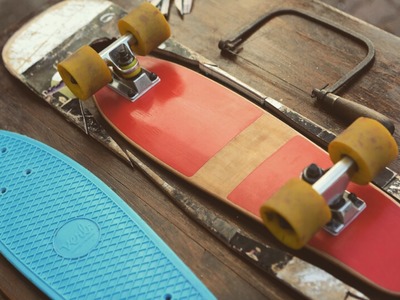Recycled Wooden Penny Board (out of a skateboard)