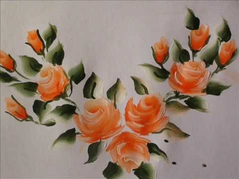 Rose buds painting with fevicryl acrylic colours