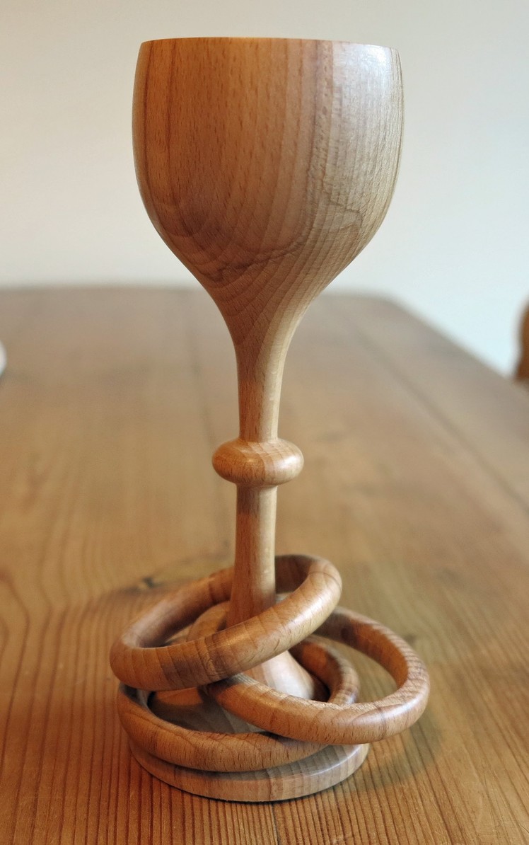 Wood Turning - A Goblet with 3 Captive Rings