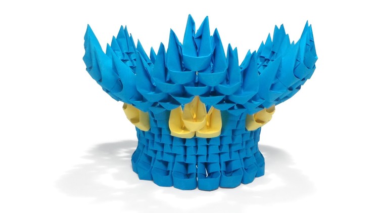 3D Origami Short Vase Tutorial