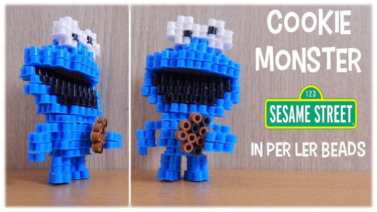 3D Perler Bead Cookie Monster (Sesame Street)