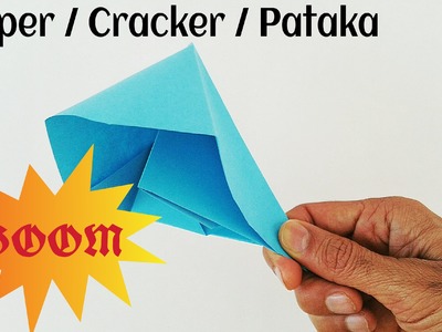 Action Fun Origami - Paper "Cracker.Popper.Pataka'(Loud and Simple)-Diwali Special(Method-2)