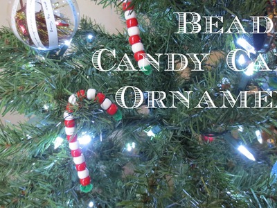 Beaded Candy Cane Ornament