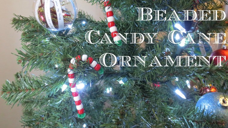 Beaded Candy Cane Ornament