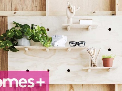 DIY IDEA: Plywood pegboard shelf - homes+