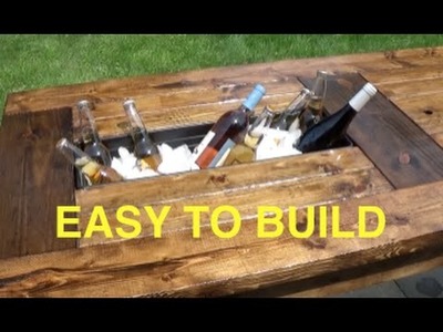 HOW TO BUILD A FARMHOUSE TABLE WITH BUILT IN COOLERS - COMPLETE AND EASY PLAN