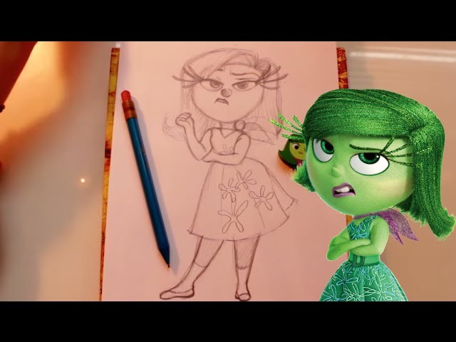 How to Draw DISGUST from Pixar's Inside Out- @DramaticParrot