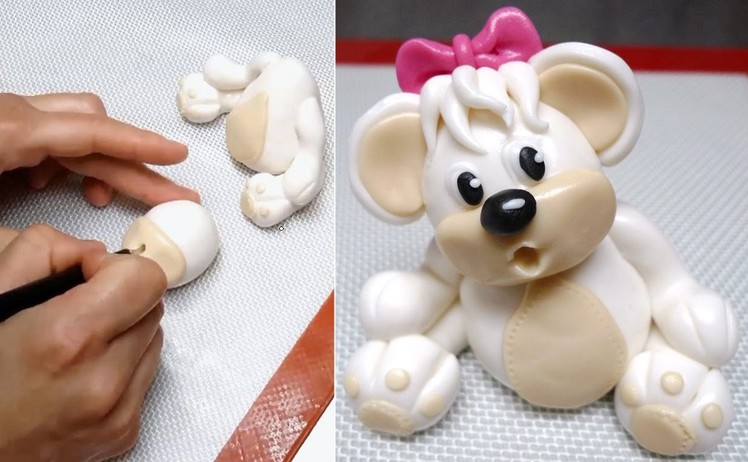 How To Make A Teddy Bear Fondant Figure by CakesStepbyStep.