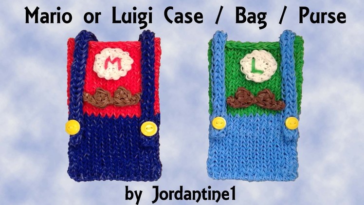 New Super Mario Bros Luigi Phone. Pencil Case. Purse. Bag - Rainbow Loom