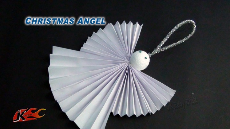 DIY Easy Paper Christmas Ornament Angel | How to make |  School Project for kids | JK Easy Craft 099
