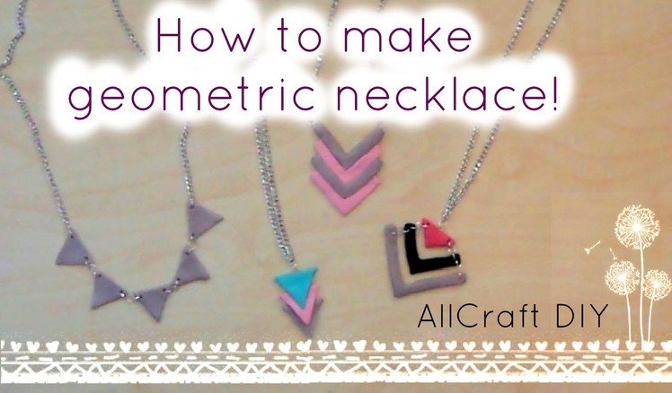 DIY.Geometric necklace!