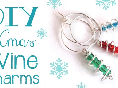 DIY Wine Charms or Earrings - Cute Christmas Tree Wine Charms