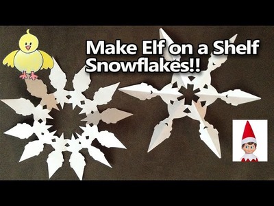 Elf on A Shelf Ideas: Make an Elfie Snowflake!  Printable Template Available.