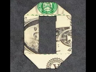 Fold Origami Dollar Bill Number 0 zero