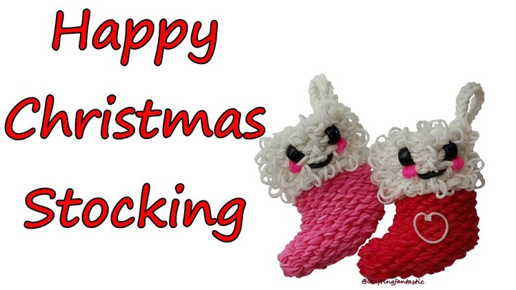 Happy Christmas Stocking Tutorial by feelinspiffy (Rainbow Loom)
