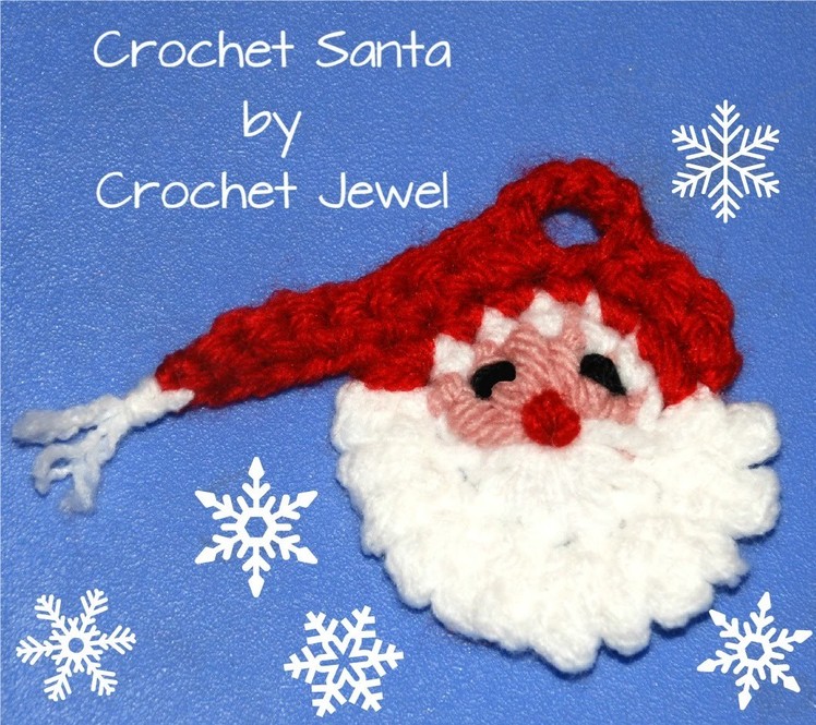 How to Crochet a Santa Ornament