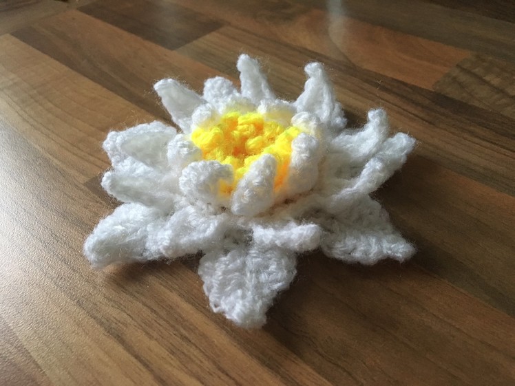 How to crochet a water lily