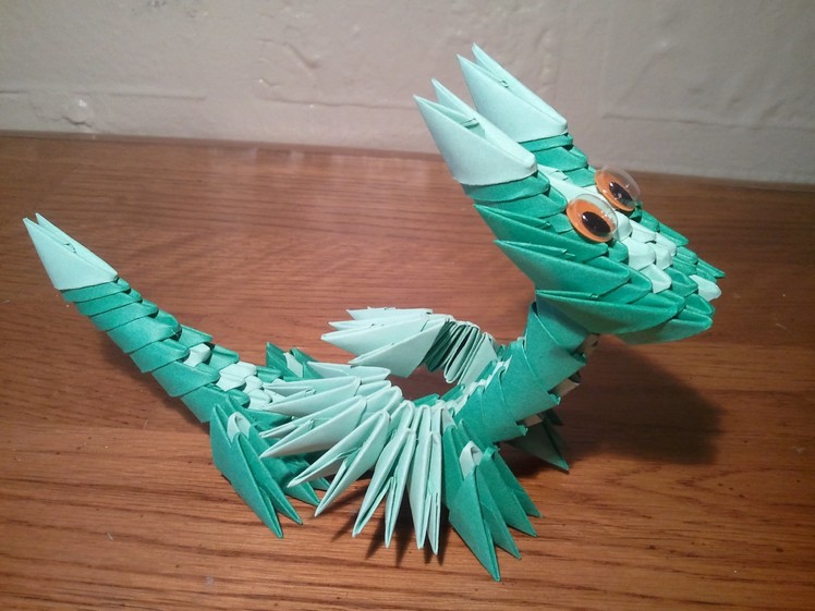 How to make 3D origami baby dragon
