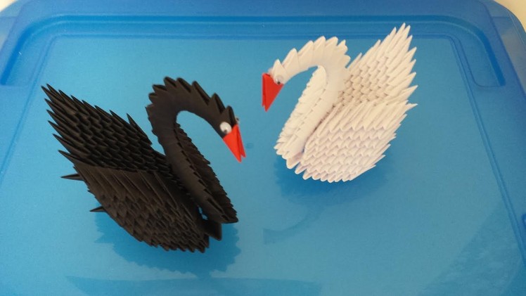 How to make 3D origami easy swan