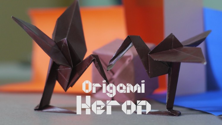 How to make a Origami Heron