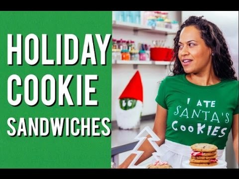 How to make Holiday Cookie Sandwiches with Chocolate Chip Cookies, Cake and Buttercream!