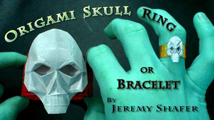 Origami Skull Ring. Bracelet