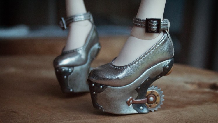 Painting Fairyland Steampunk Shoes - BJD accessory