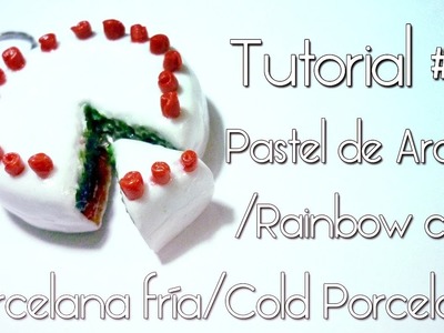 Porcelana fría.Cold Porcelain Tutorial #01 Pastel Arcoiris.Cake Rainbow