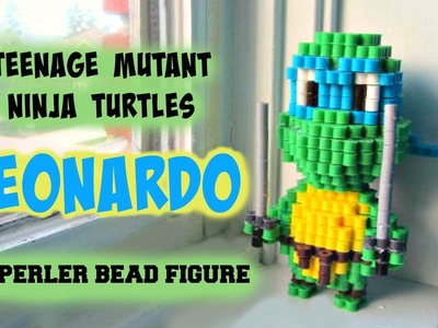 Teenage Mutant Ninja Turtles Leonardo 3D Perler Bead Figure (FULL TUTORIAL)