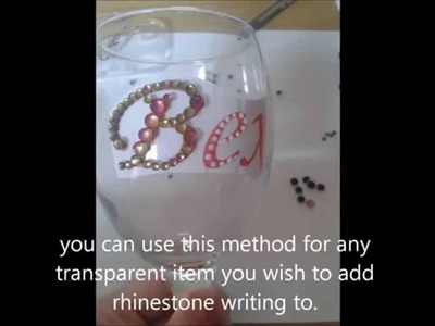 Writing with rhinestones - cheat