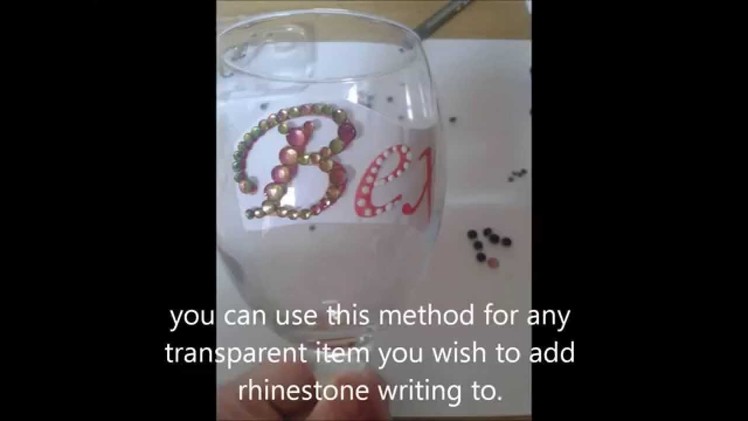 Writing with rhinestones - cheat