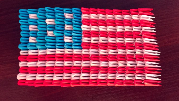 3D origami USA Flag Tutorial