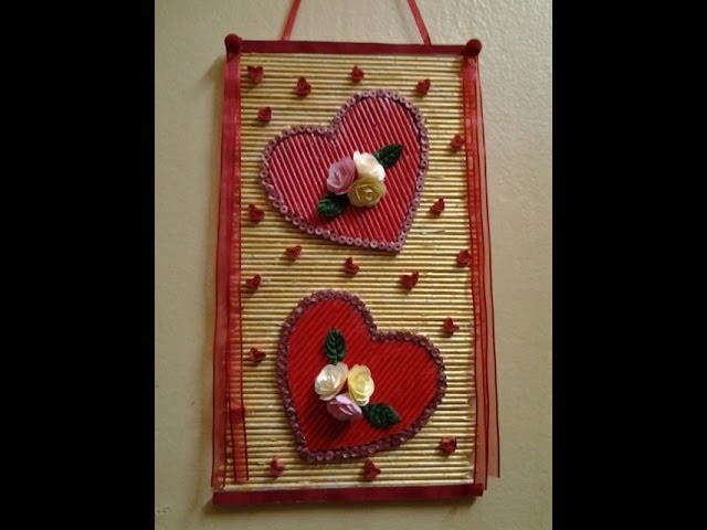 Best Out Of Waste Paper Twin Heart Wall Hanging Part 3