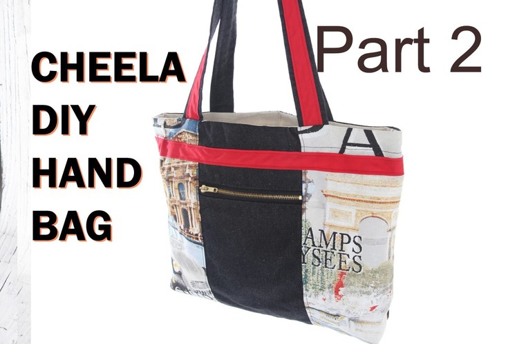 Cheela Version 2b. with zip pouch and lining. DIY Bag Vol 19B