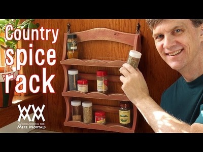 Country spice rack from pallet wood. Recycled charm.